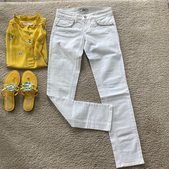 Liu Jo Denim - Liu Jo Jeans White Embellished Skinny Jeans